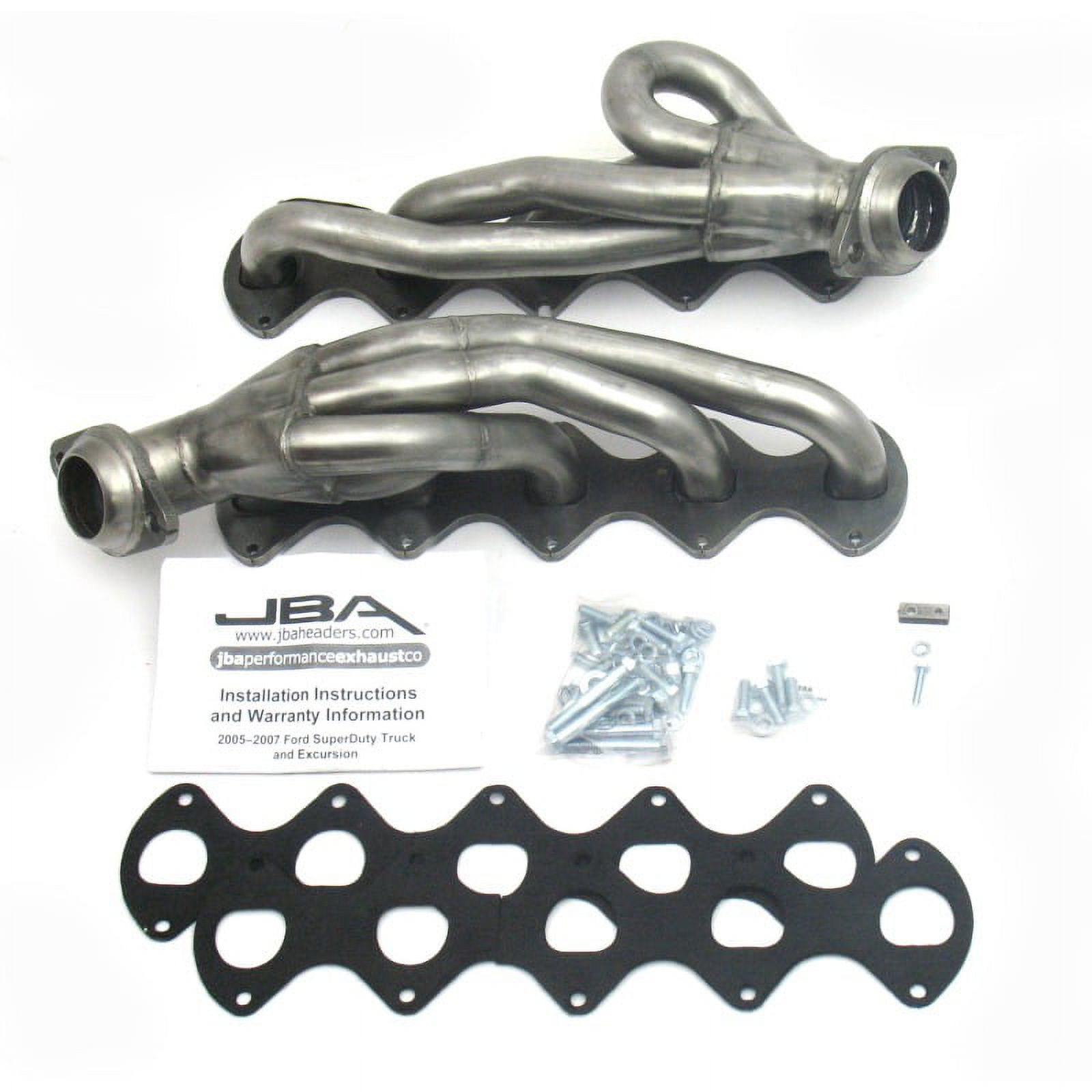 JBA Headers Cat4Ward Shorty Headers (Natural) - 1670S Fits select: 2005-2010 FORD F350, 2005-2010 FORD F250