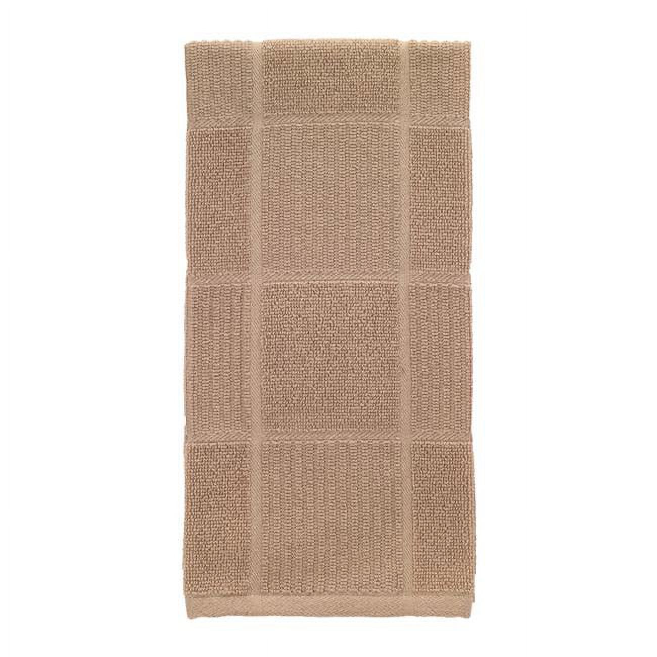 T-Fal  Sand Cotton Checked Parquet Kitchen Towel, Pack of 6