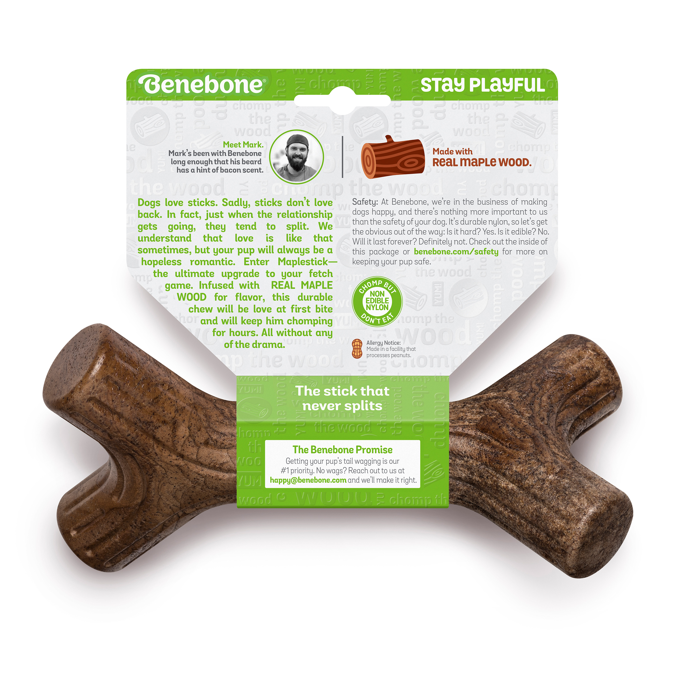 Benebone Maplestick Durable Dog Chew Toy, Large