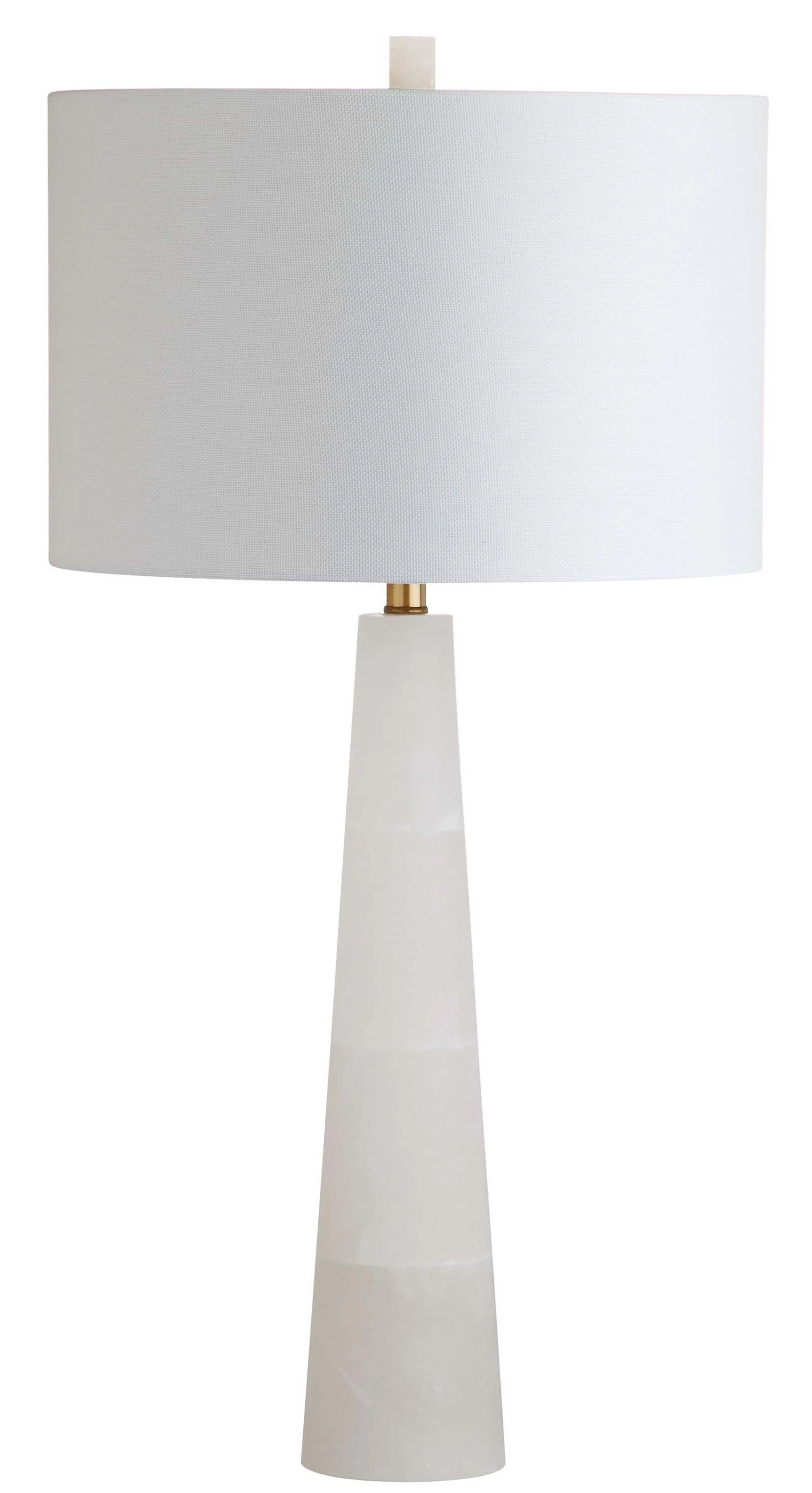 SAFAVIEH Delilah Alabaster Solid Glam 30 in. H Table Lamp, White