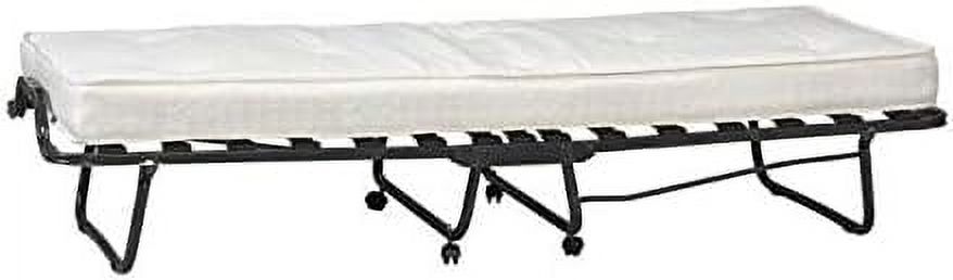 Contemporary Metal Folding Bed With Memory Foam Mattress In Beige