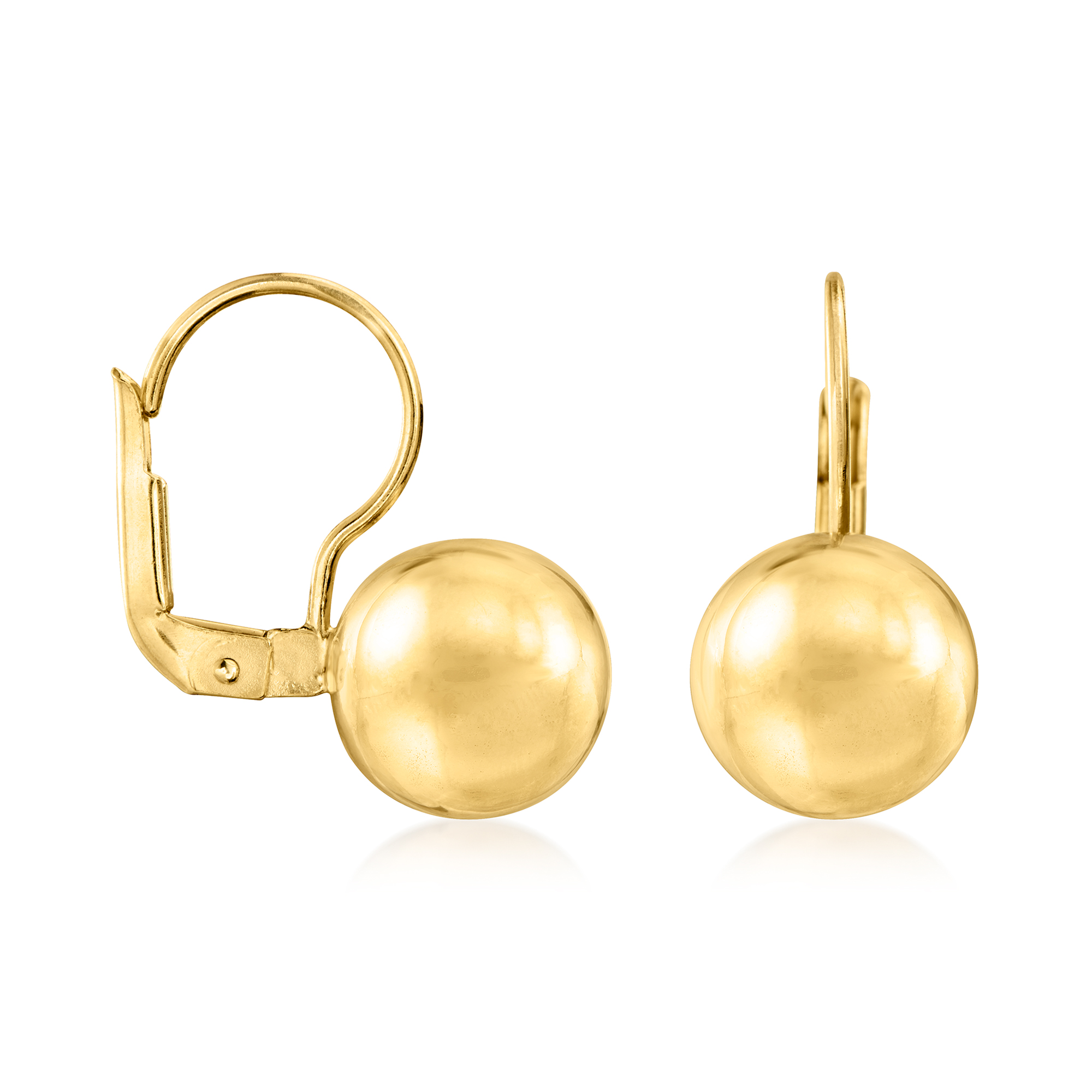 Ross-Simons Italian 18kt Gold Over Sterling Ball Drop Earrings, Women's, Adult