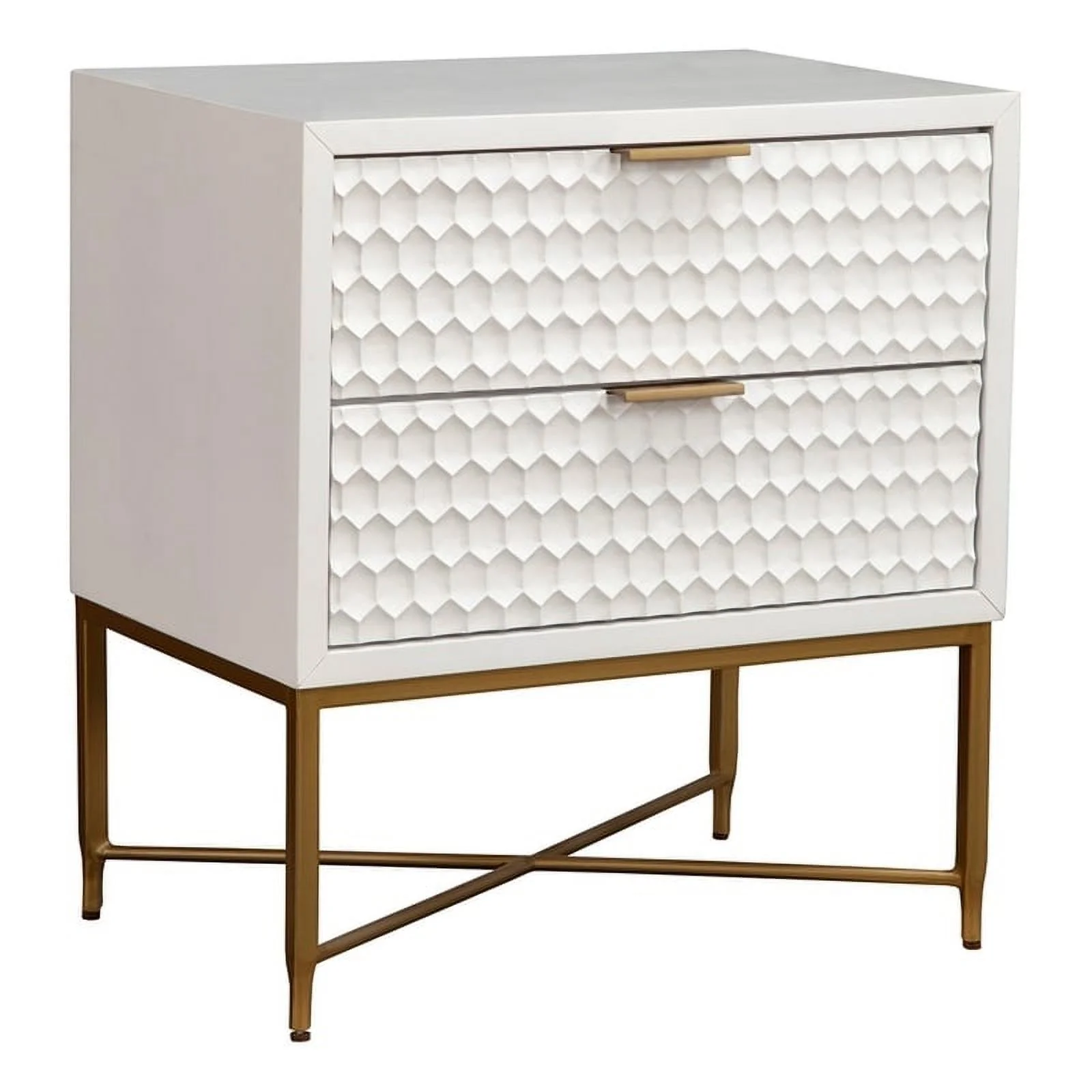 Home Square 4 Piece Set with Nightstand Standard King Wood Headboard and Chest