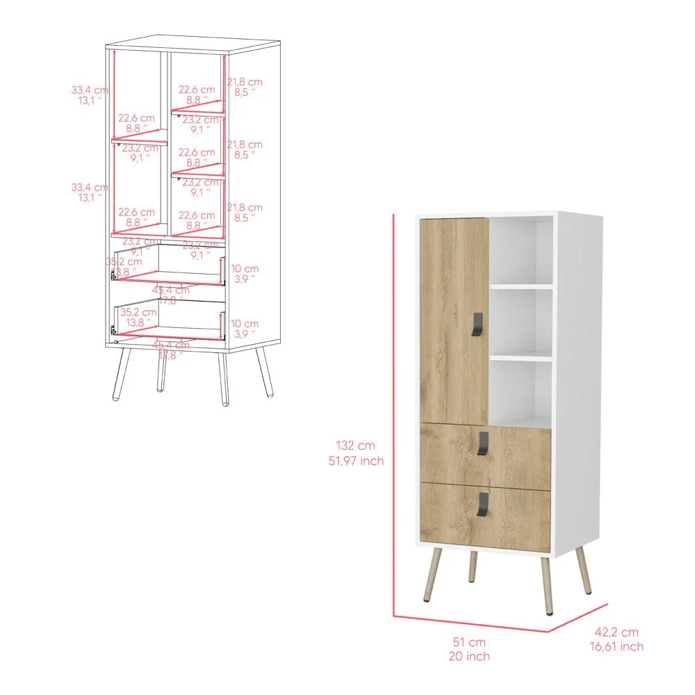 We Have Furniture Tall Dresser Magness, Bedroom, White / Macadamia