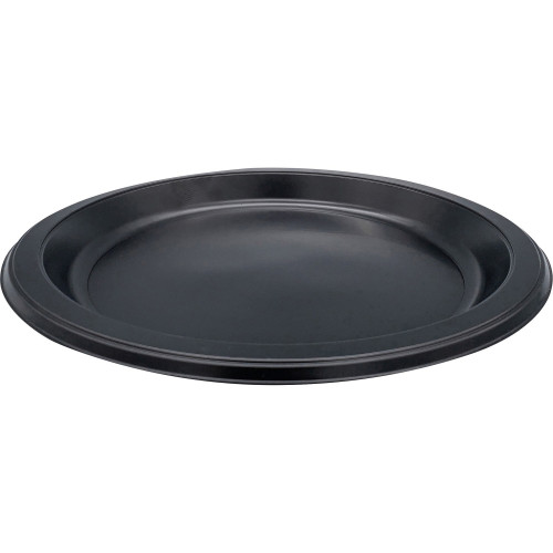 Genuine Joe Round Plastic Black Plates, Each