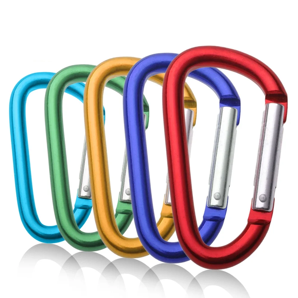 GOGO 120 Pcs Durable D-shaped Carabiners Aluminum Keychain Clip 3