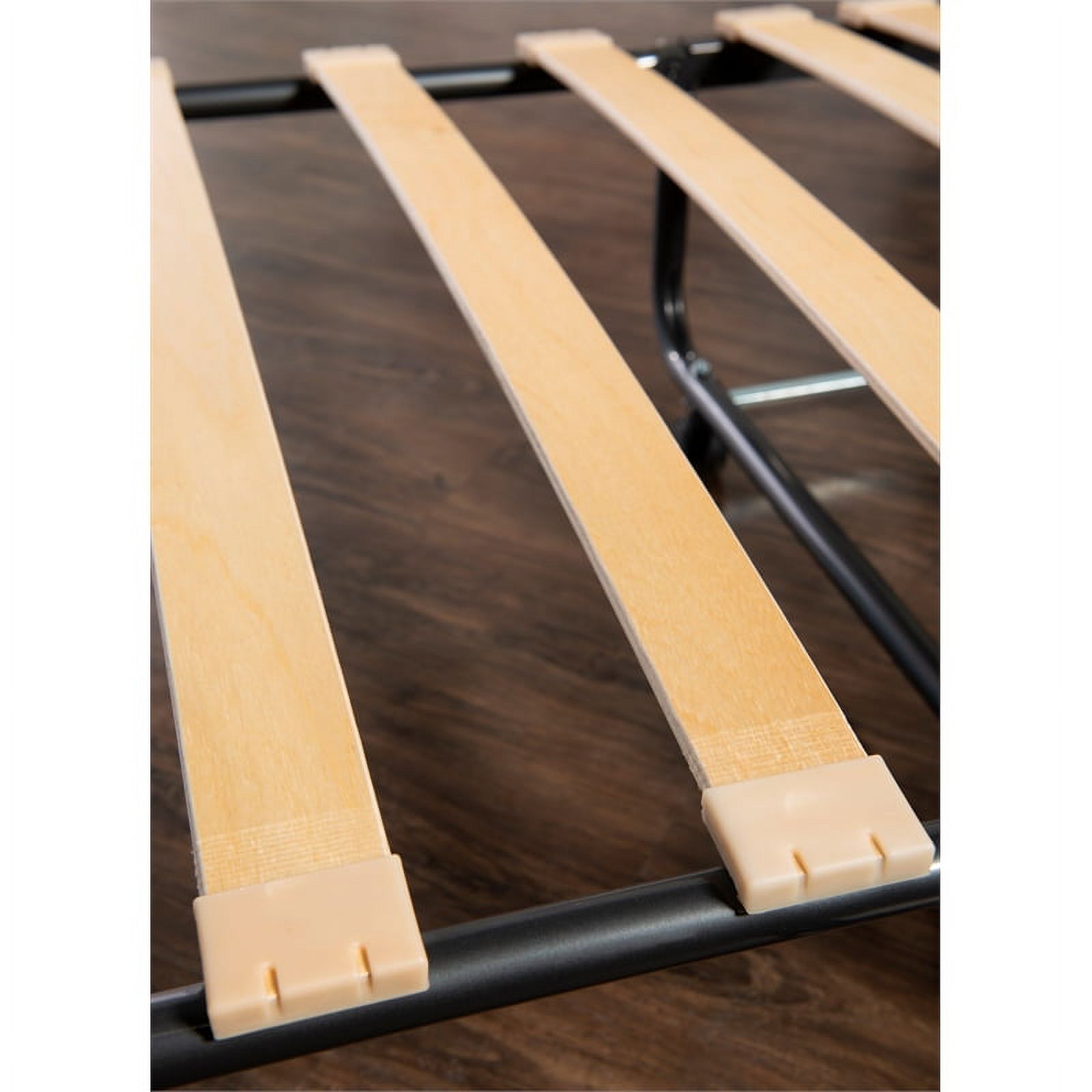 Kingfisher Lane Transitional Metal Folding Bed with Four Casters in Blue