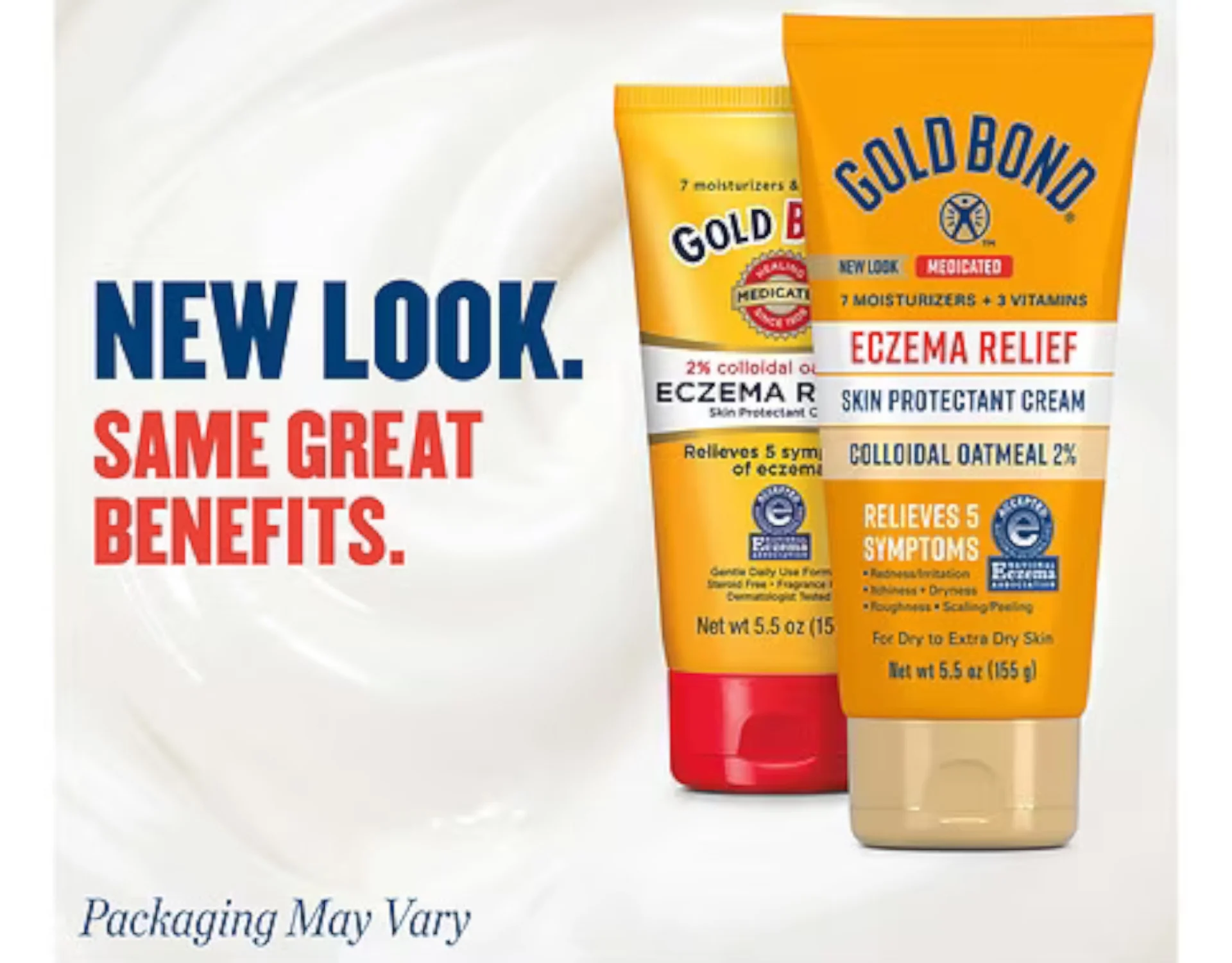 Gold Bond Eczema Relief Cream, 2% Colloidal Oatmeal - 5.5 Oz, 2 Pack