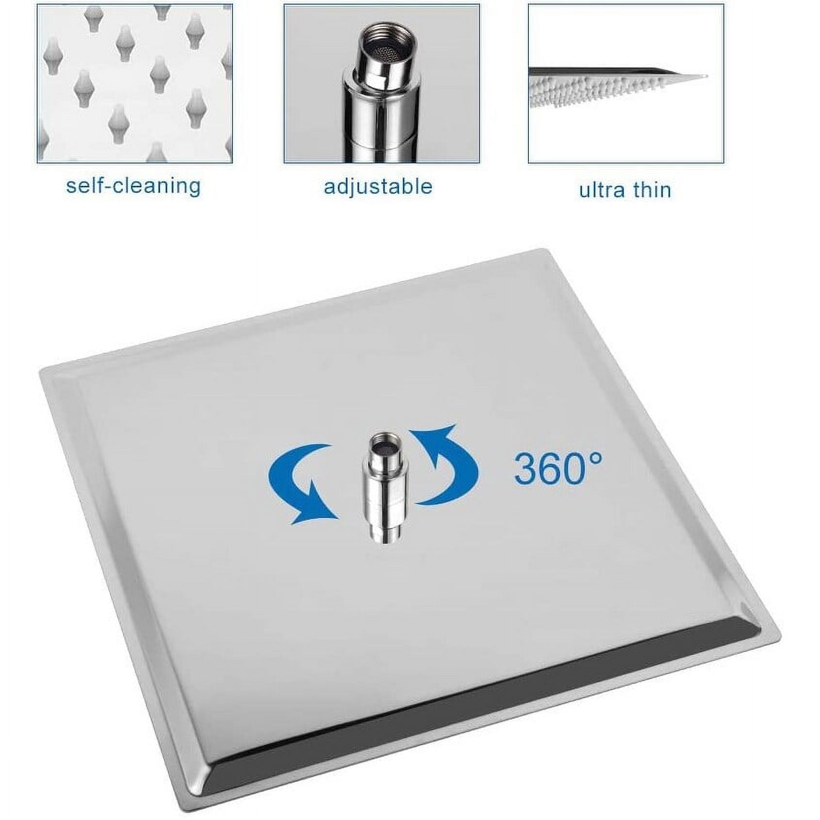 16 Inch Ultra Thin Square 304 Stainless Steel Fixed Rain Shower Head
