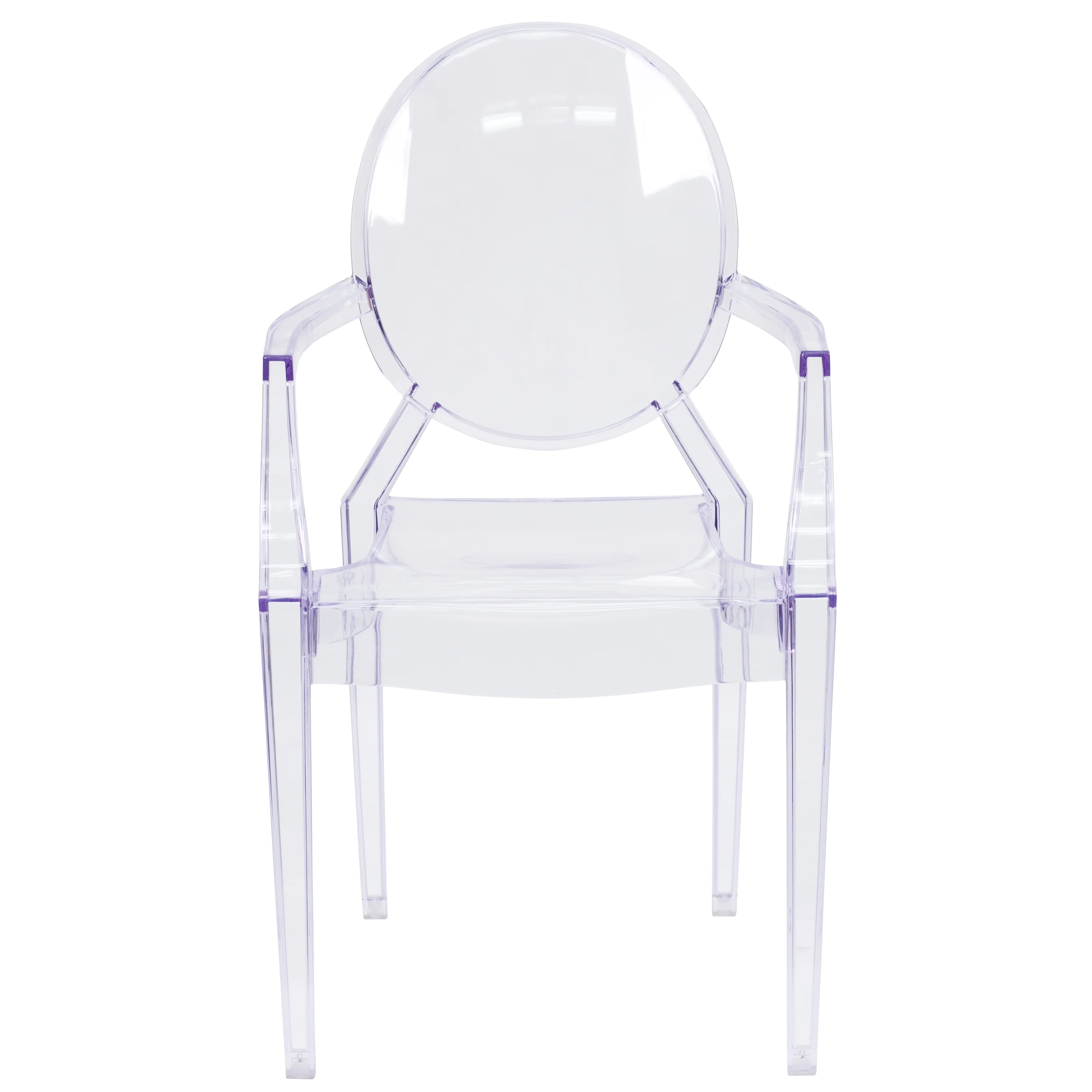 Flash Furniture Ghost Chair with Arms in Transparent Crystal
