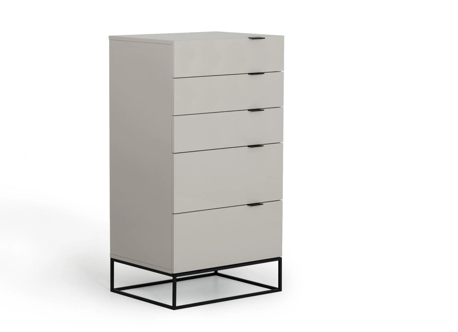 Modern Grey Gloss Lacquer Finish Chest VIG Modrest Hera