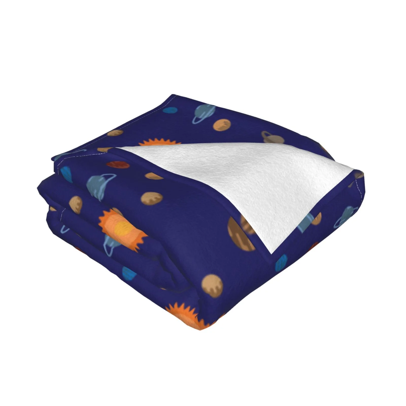 Universe Outer Space Galaxy Pattern Throw Blanket, Super Soft Anti-Pilling Flannel Bed Blankets, 40