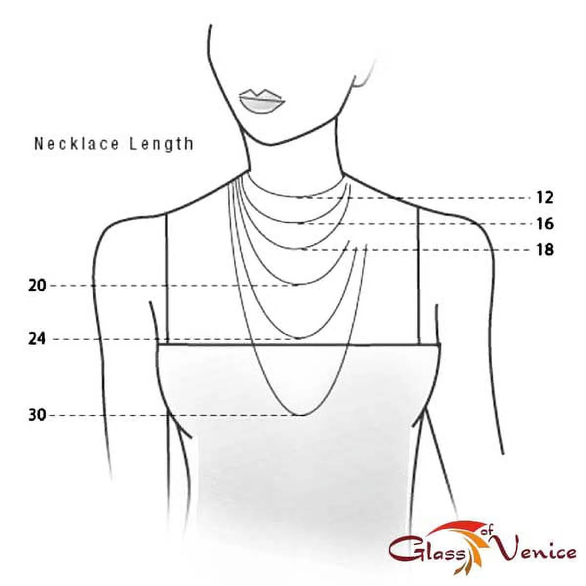 GlassOfVenice Murano Glass Necklace Vecchia