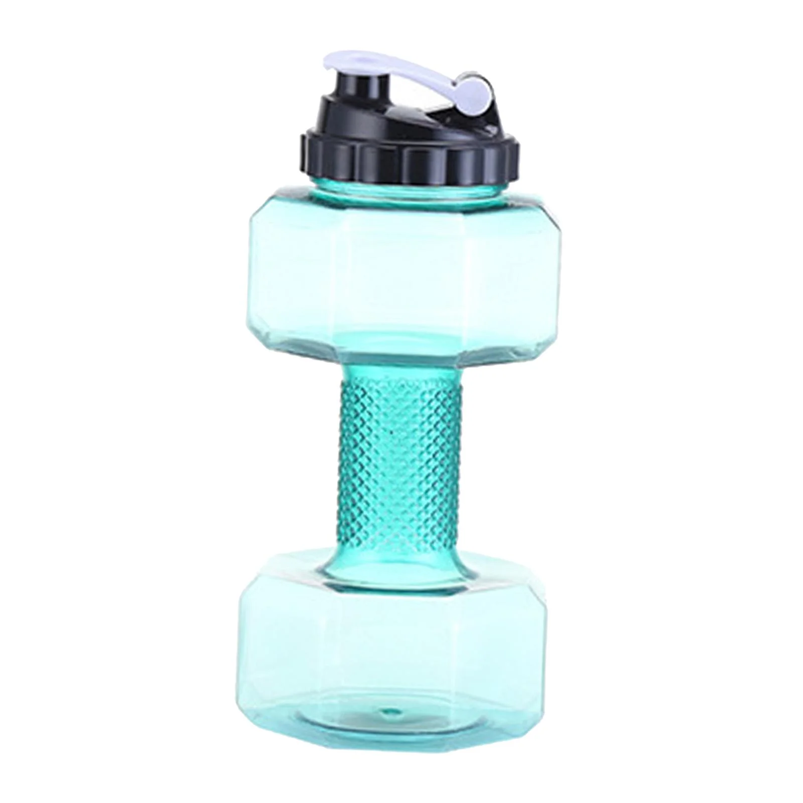 Dumbbell Water Bottle Portable Creative New Year Gift home and gym Sports 2200ml Green