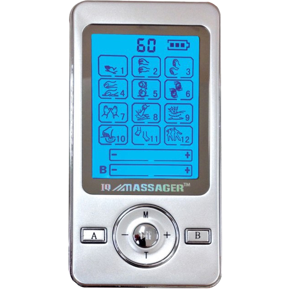 IQ Massager Pro V 12 Modes 2 Person TENS Massager in Silver