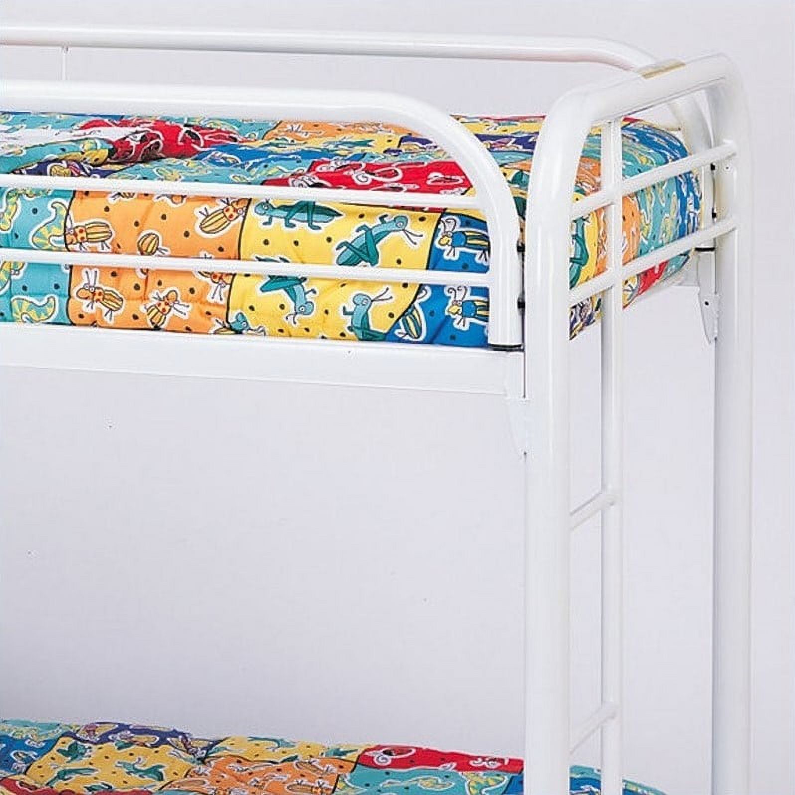 Rosebery Kids Twin over Twin Metal Bunk Bed in White Finish