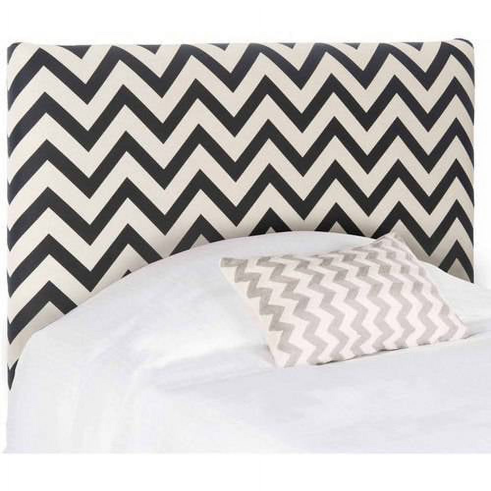 SAFAVIEH Ziggy Chevron Stripes Upholstered Headboard, Full, Black/White Zig Zag