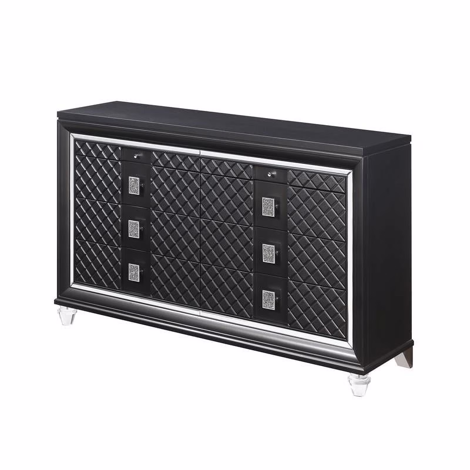 Bowery Hill 8 Drawer Dresser in Metallic Gray