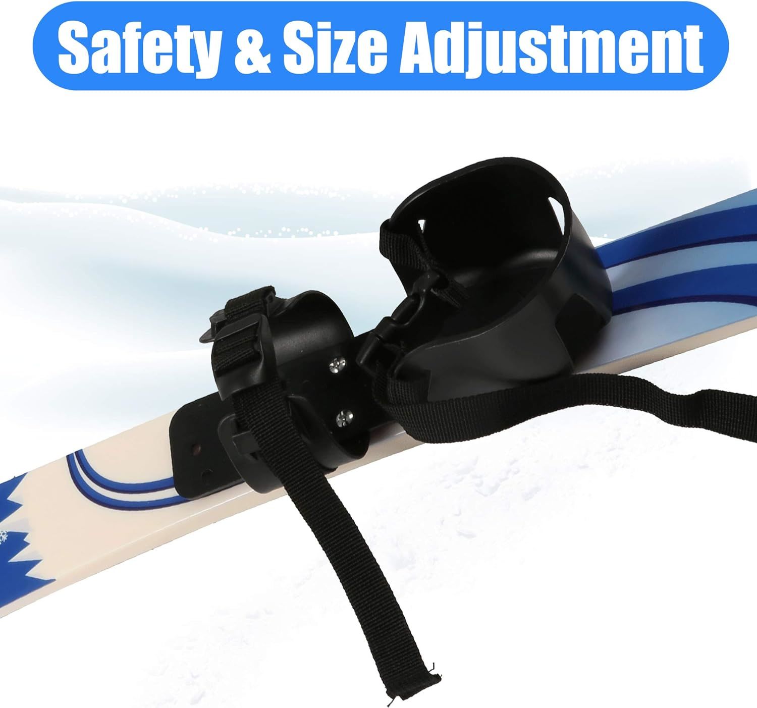 Kids' Snow Ski & Pole Set - 2 Ski boards, 2 Poles - 3.24 - Empower your little ones to glide on snow confidently and safely!