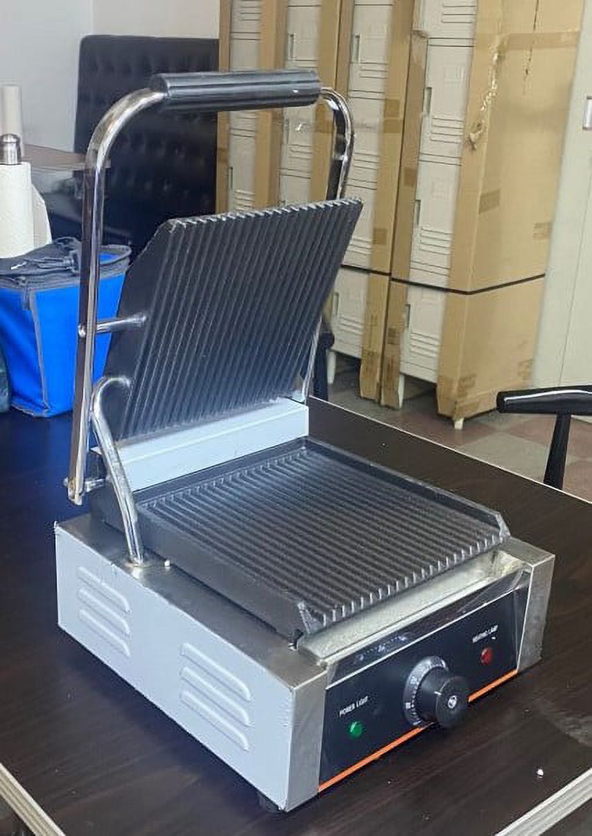 Commercial Panini Sandwich Grill Grooved Plates Single CMR-811