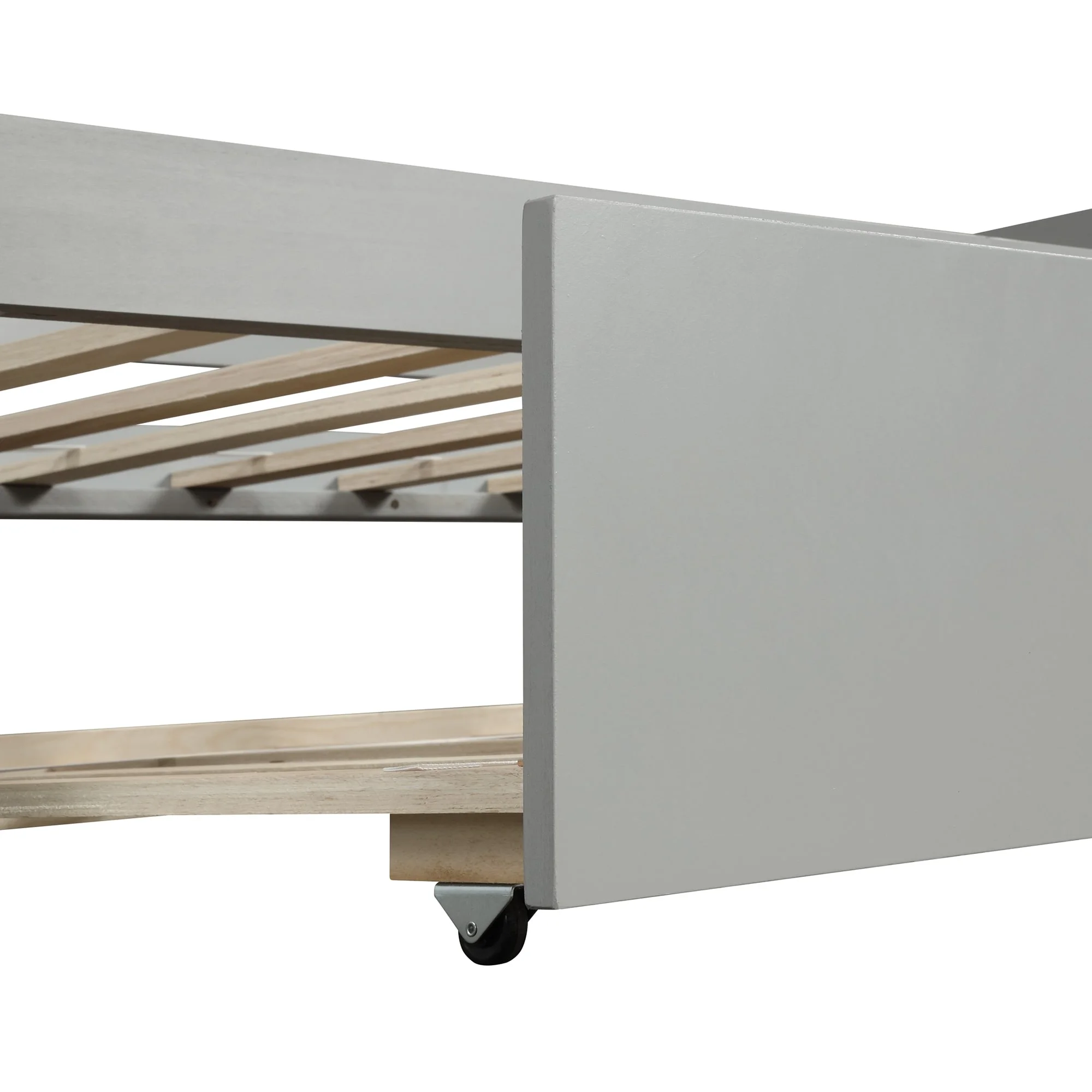 Nestfair  Twin Daybed with Trundle Frame Set Grey