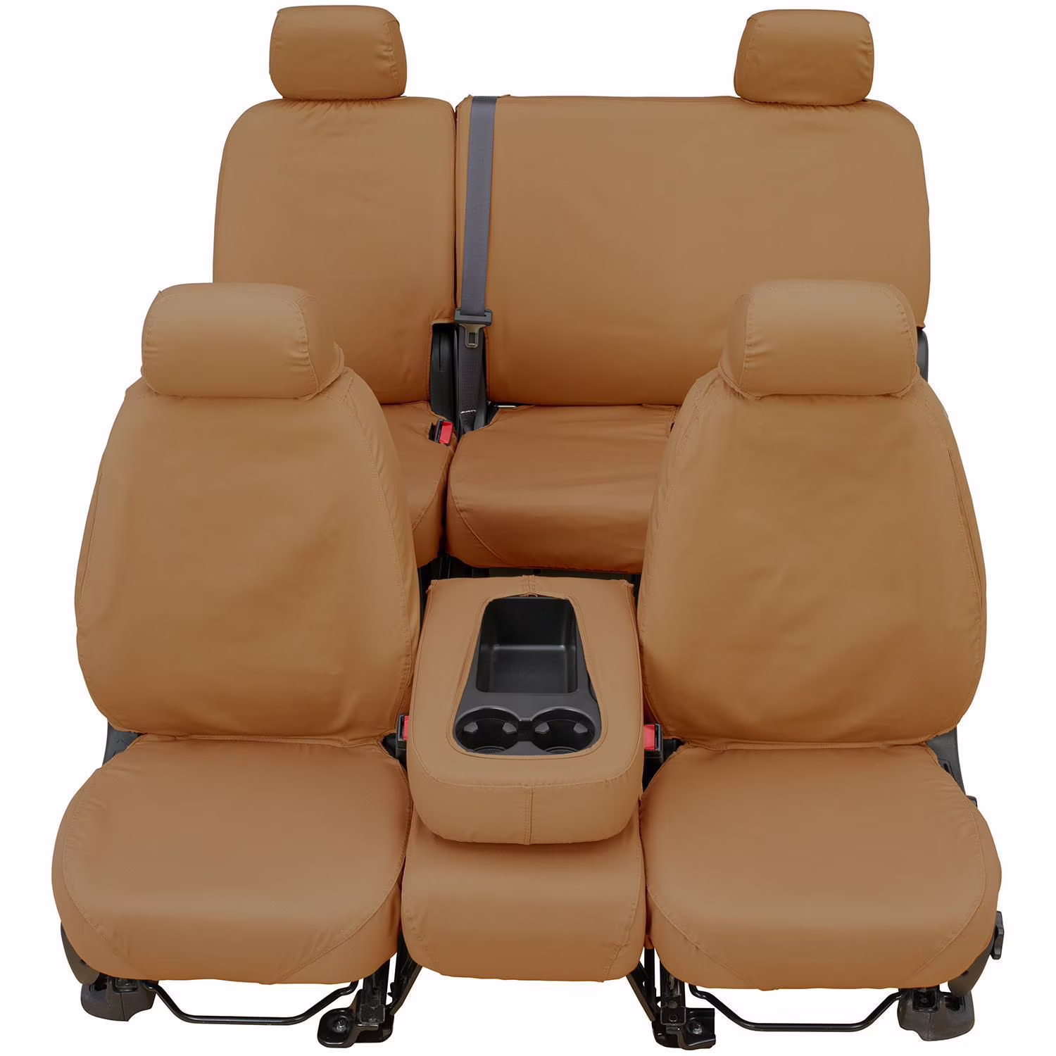 Covercraft SeatSaver Custom Second Row Seat Cover: Tan, Polycotton, 60/40 Bench Seat, 1 Pk