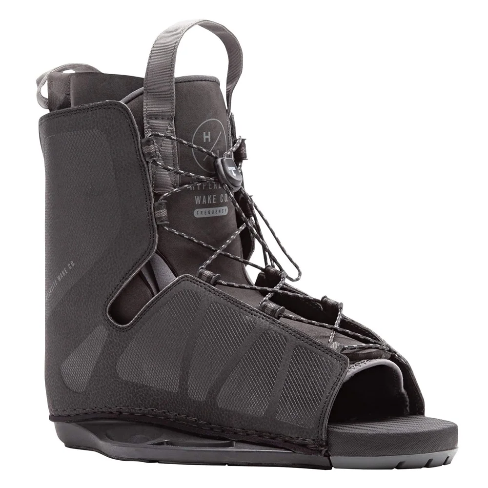 Hyperlite Frequency Adult Board Boot Bindings for Wakeboards, Black (Men's 6-12)