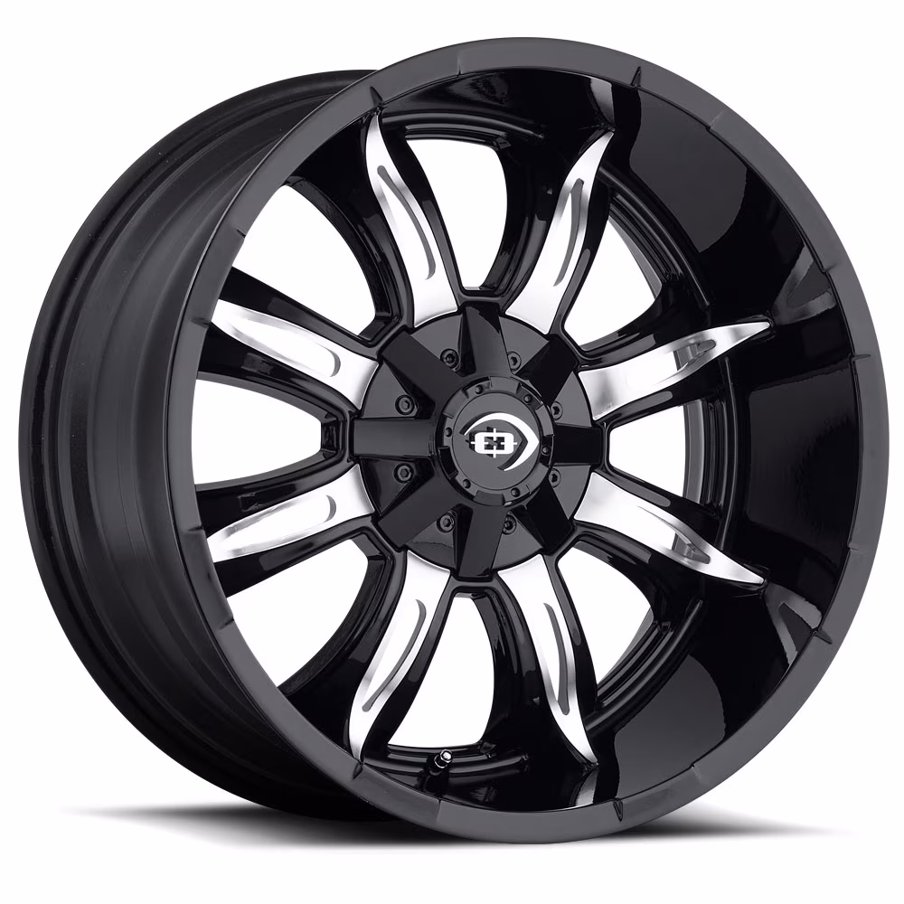 17x9 Vision Off-Road 423 Manic Black Machined Wheel 8x6.5 (-12mm)