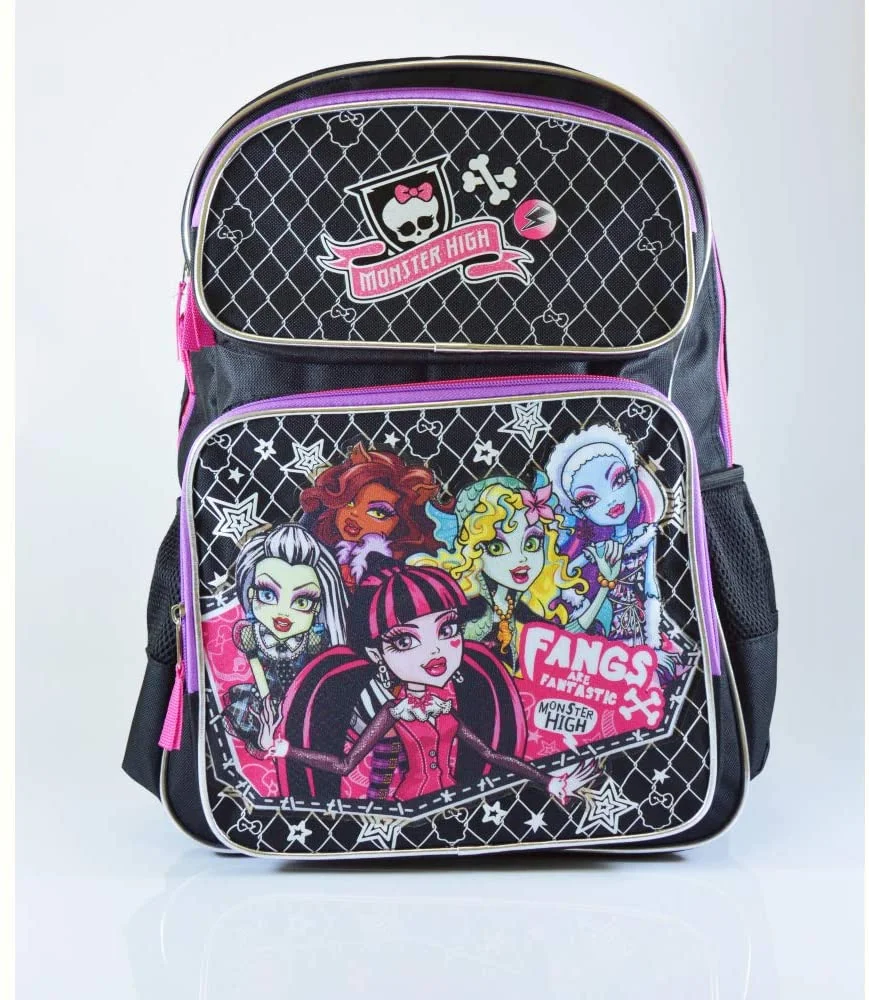 Disney Monsters University Roller Teen Backpack Large Wheeled Boys Book Bag Multi