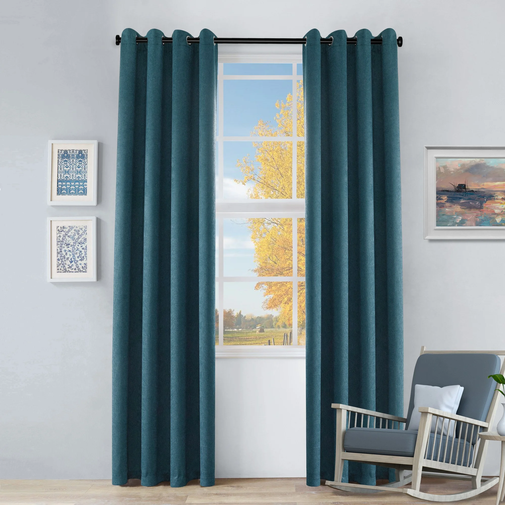 Superior Senna Traditional Blackout Curtain Set of 2, 52
