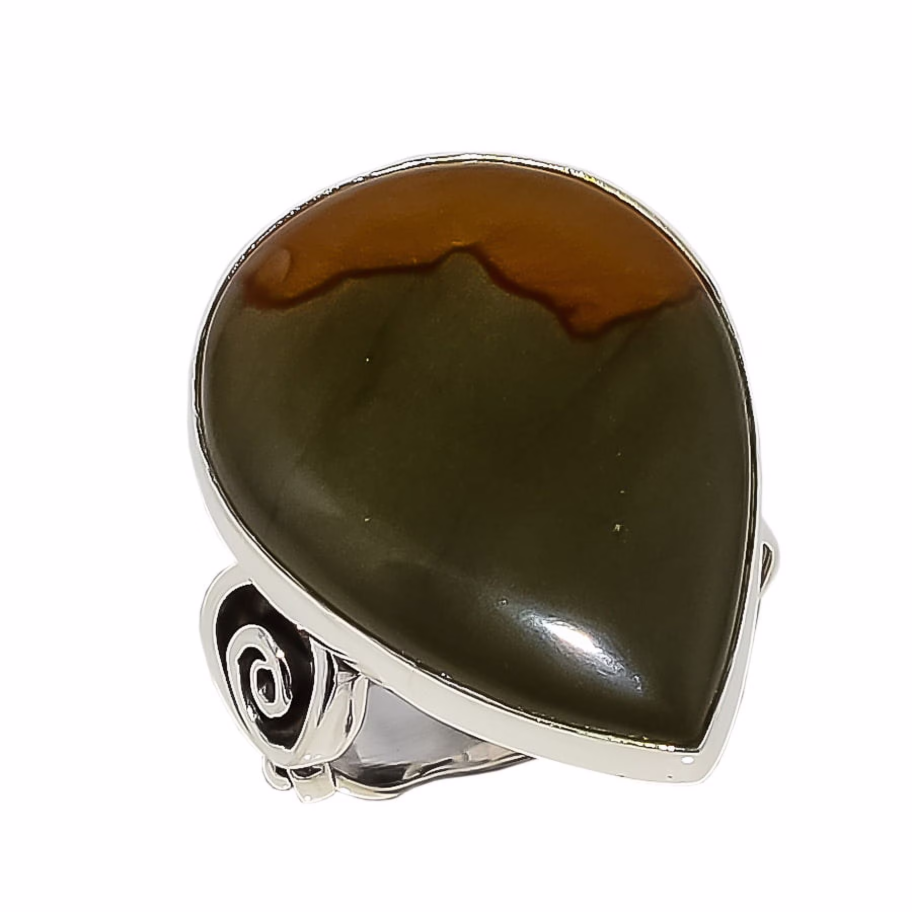 Landscape Jasper Solid 925 Sterling Silver Jewelry Ring s.7 S2031 S1861