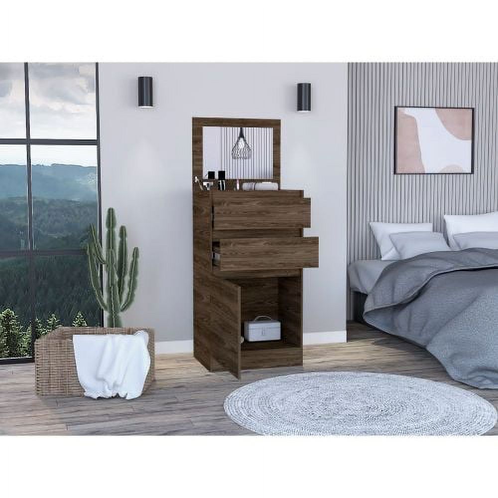 2-Drawer Dresser Dark Walnut