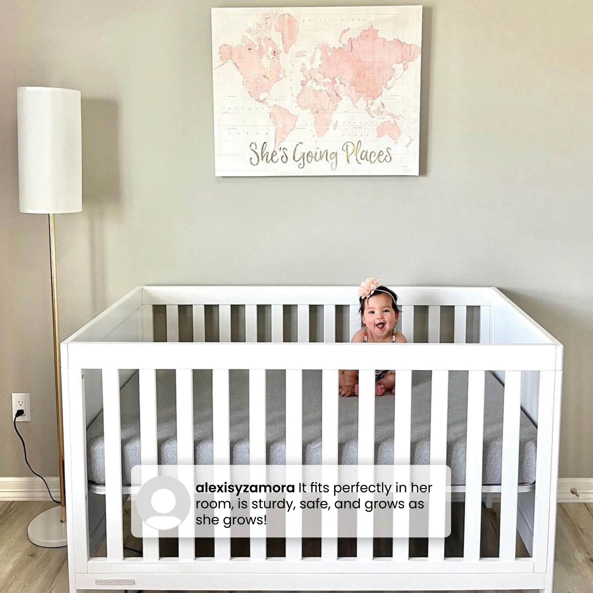 Delta Children Hayes 4-in-1 Convertible Baby Crib - Greenguard Gold Certified, Charcoal