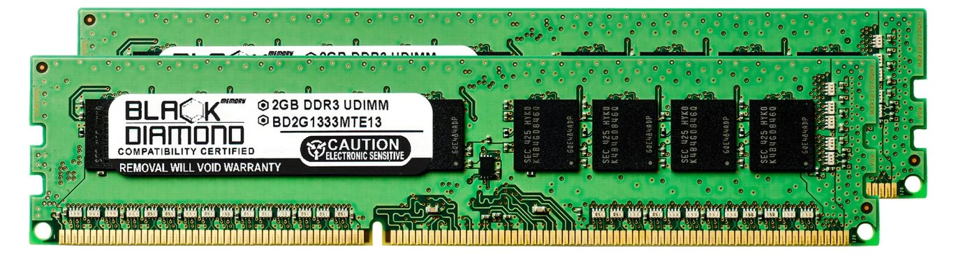 4GB 2X2GB RAM Memory for SuperMicro X9 Series X9SCA-F, X9SCI-LN4 DDR3 UDIMM 240pin PC3-10600 1333MHz Black Diamond Memory Module Upgrade