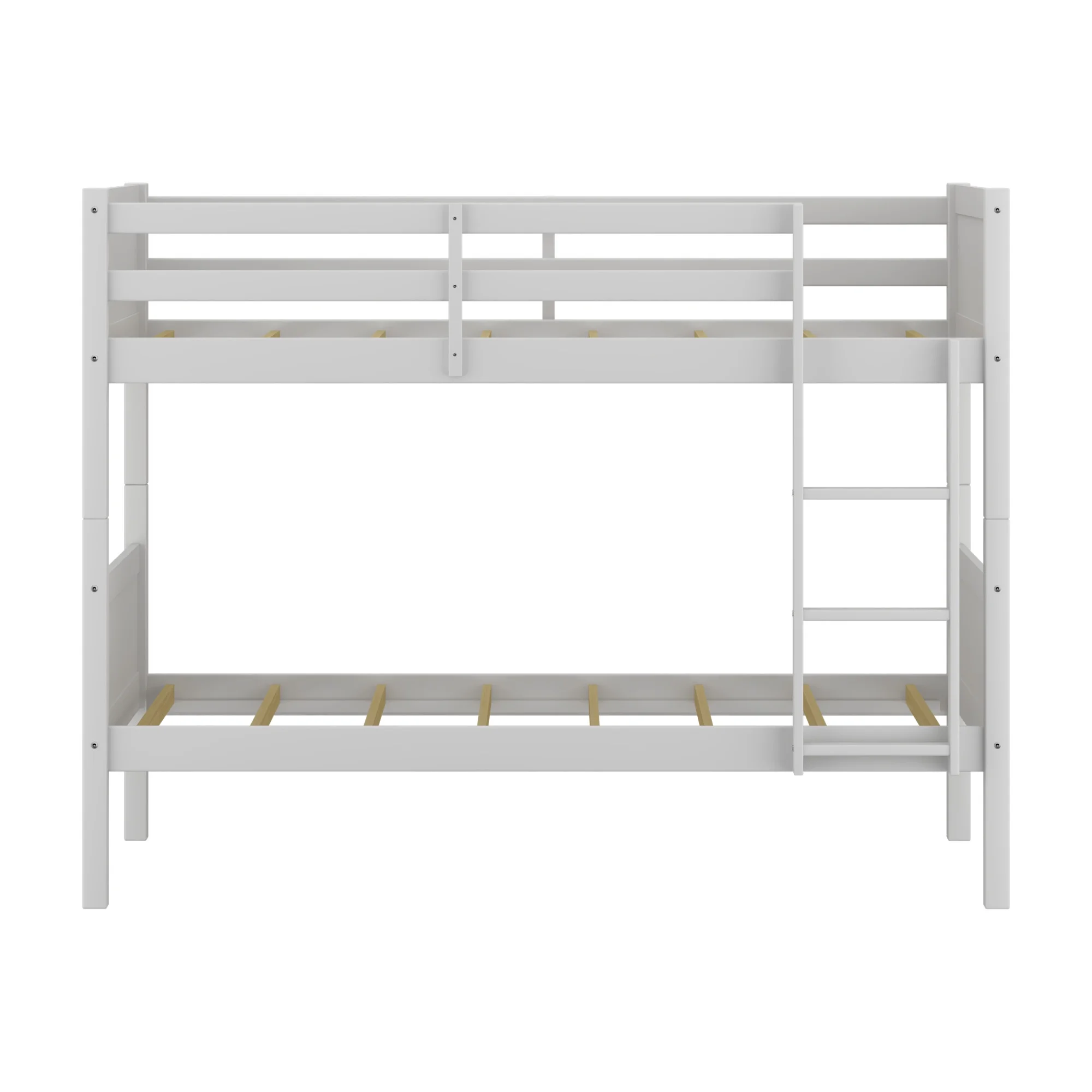 Rae Wood Twin over Twin Bunk Bed, White, by Hillsdale Living Essentials