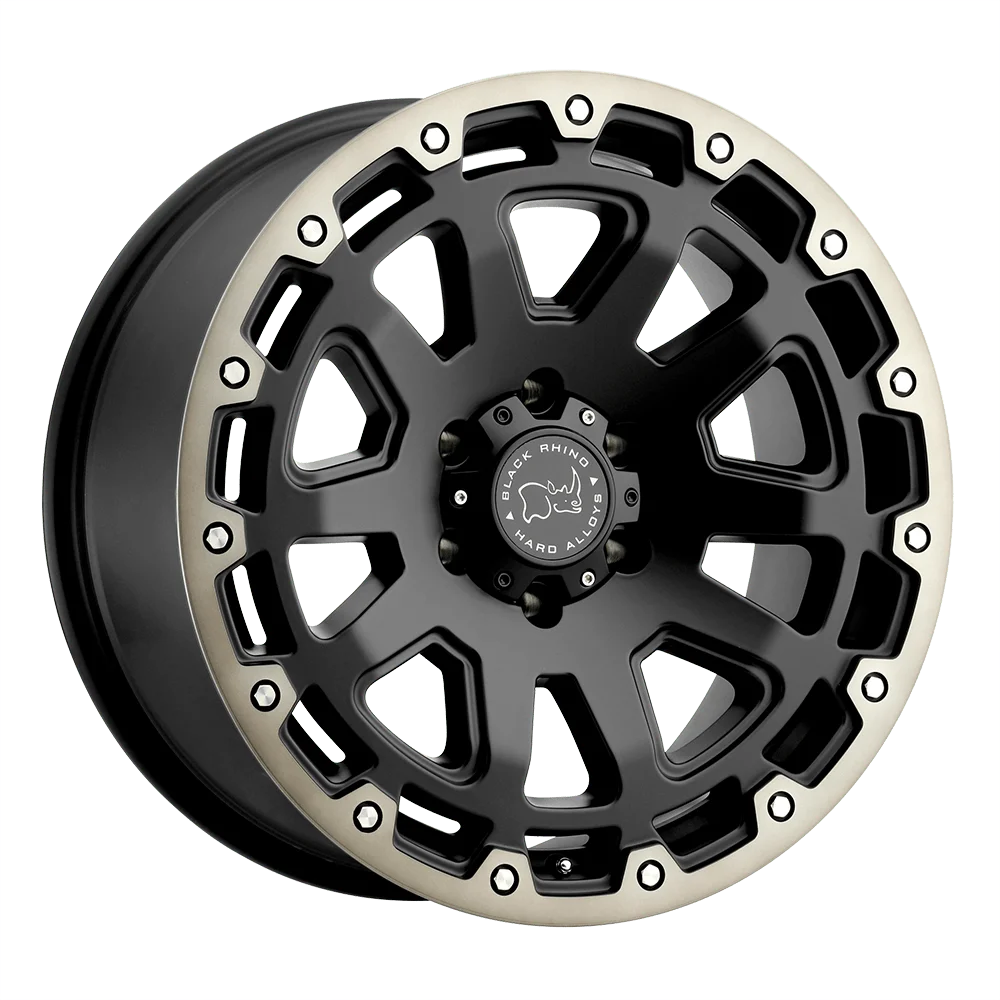 Black Rhino Cast Aluminum Rim BRRAZ 20X12 8X180 M-BLK-MCH-DDTLP -44MM, 2012RAZ-48180M25