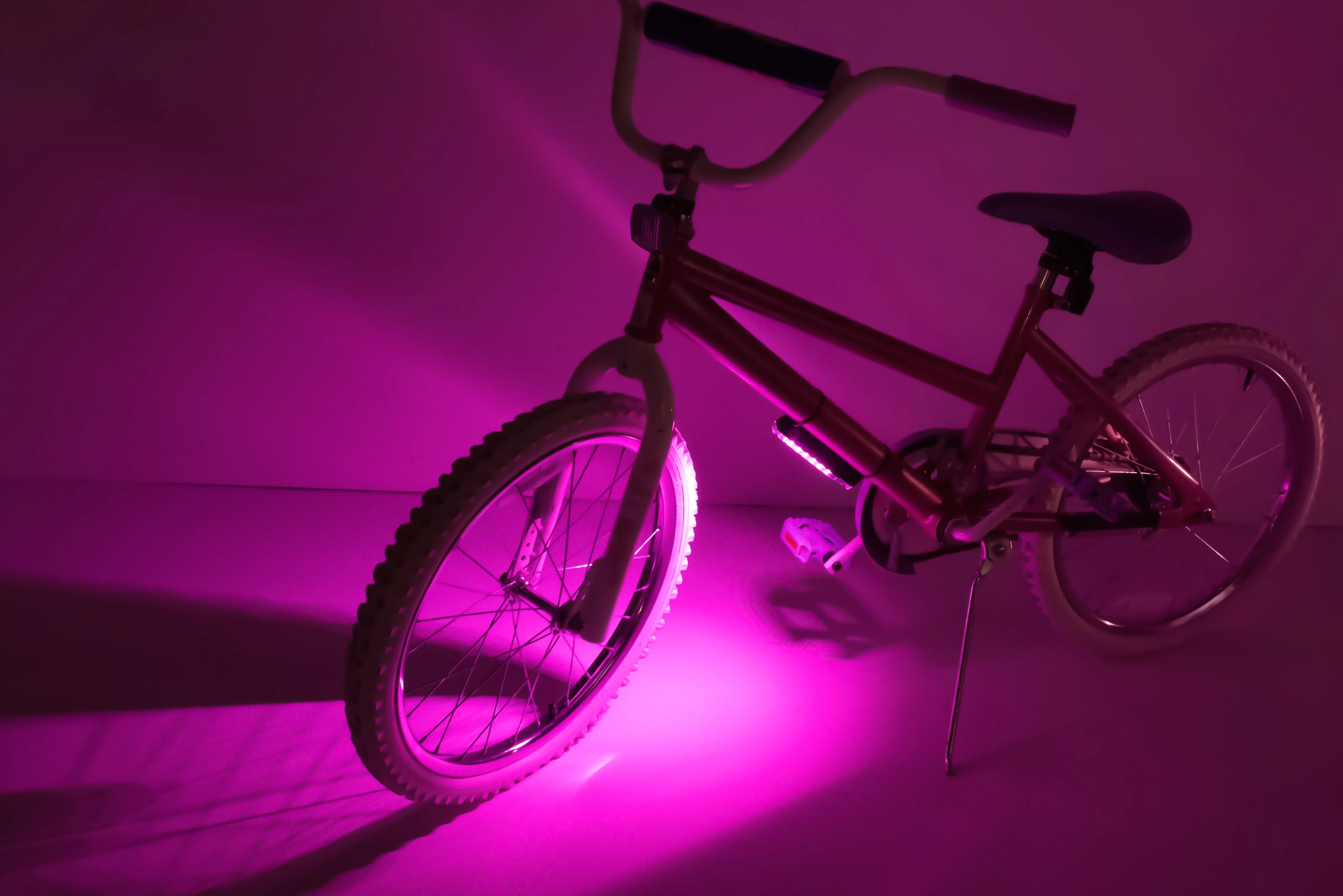 Go Brightz LED Bicycle Accessory Frame Light, 1 Count, Water-Resistant, Pink