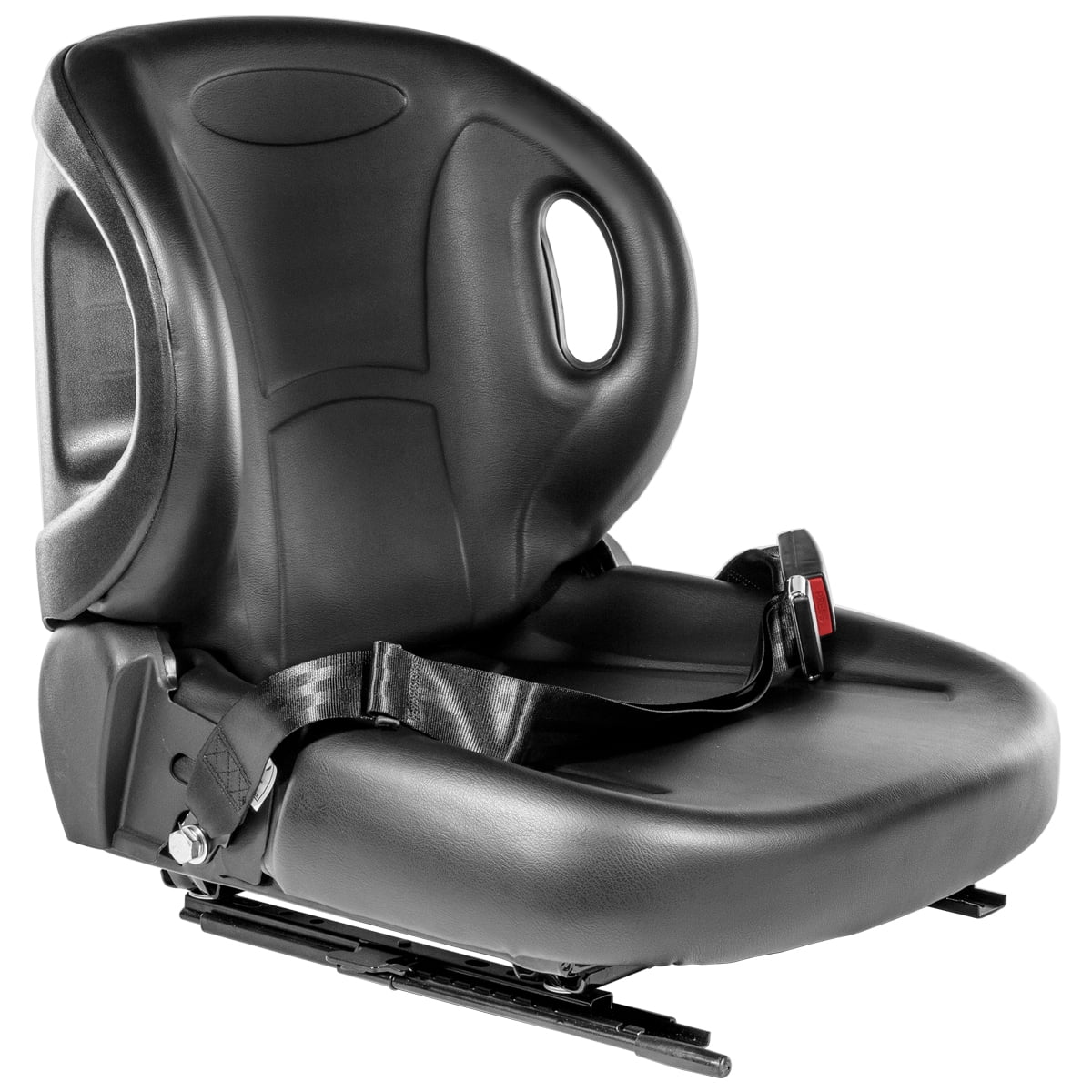 Universal Forklift Seat Replacement Seat Seatbelt Cat, Clark, Komatsu, Nissan, Yale, Toyota, Hyster -Black