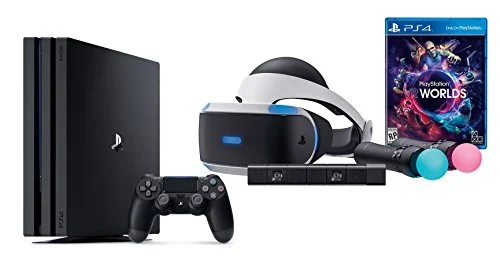 PlayStation VR Start Bundle 5 Items:VR Headset,Move Controller,PlayStation Camera Motion Sensor,PlayStation 4 Pro 1TB,VR Game Disc PSVR EV-Valkyrie