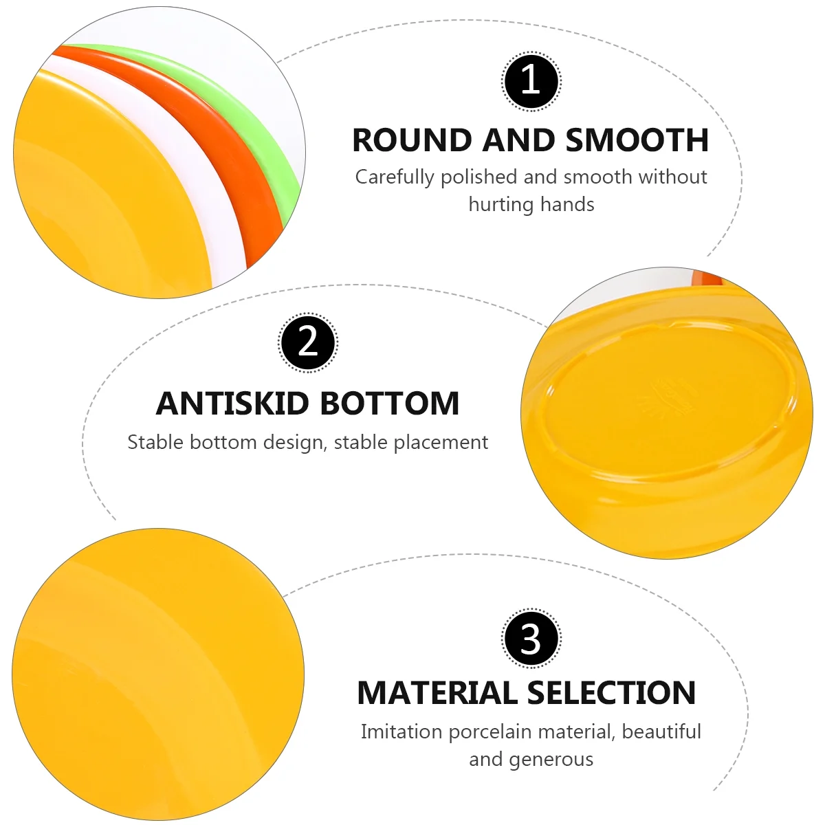 4pc Melamine Plates Melamine Dining Plate Kitchen Safe Melamine Tableware