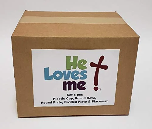 He Loves Me Queen Esther 5 Piece Mealtime & Dinnerware Kids Set BPA Free