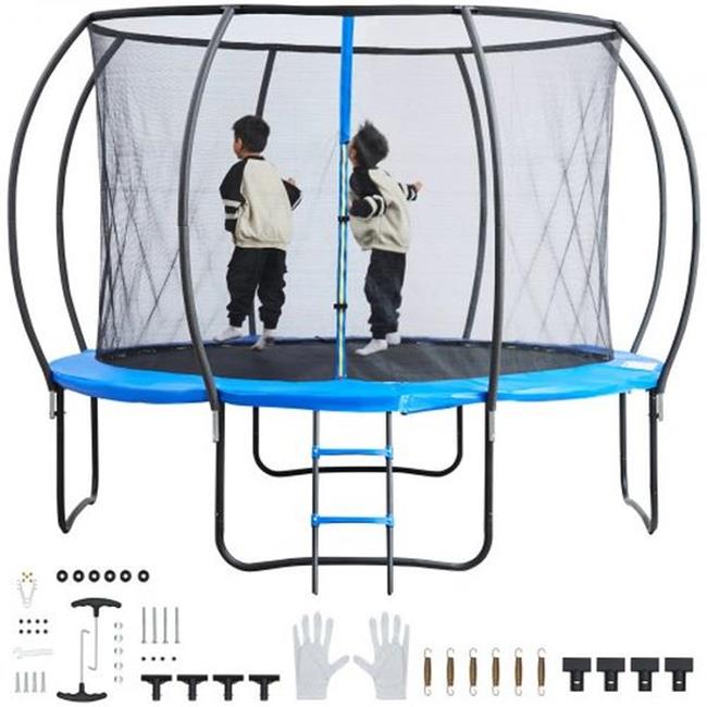 Vevor  10 ft. & 330 lbs Heavy Duty Trampoline with Enclosure Jumping Mat & Spring
