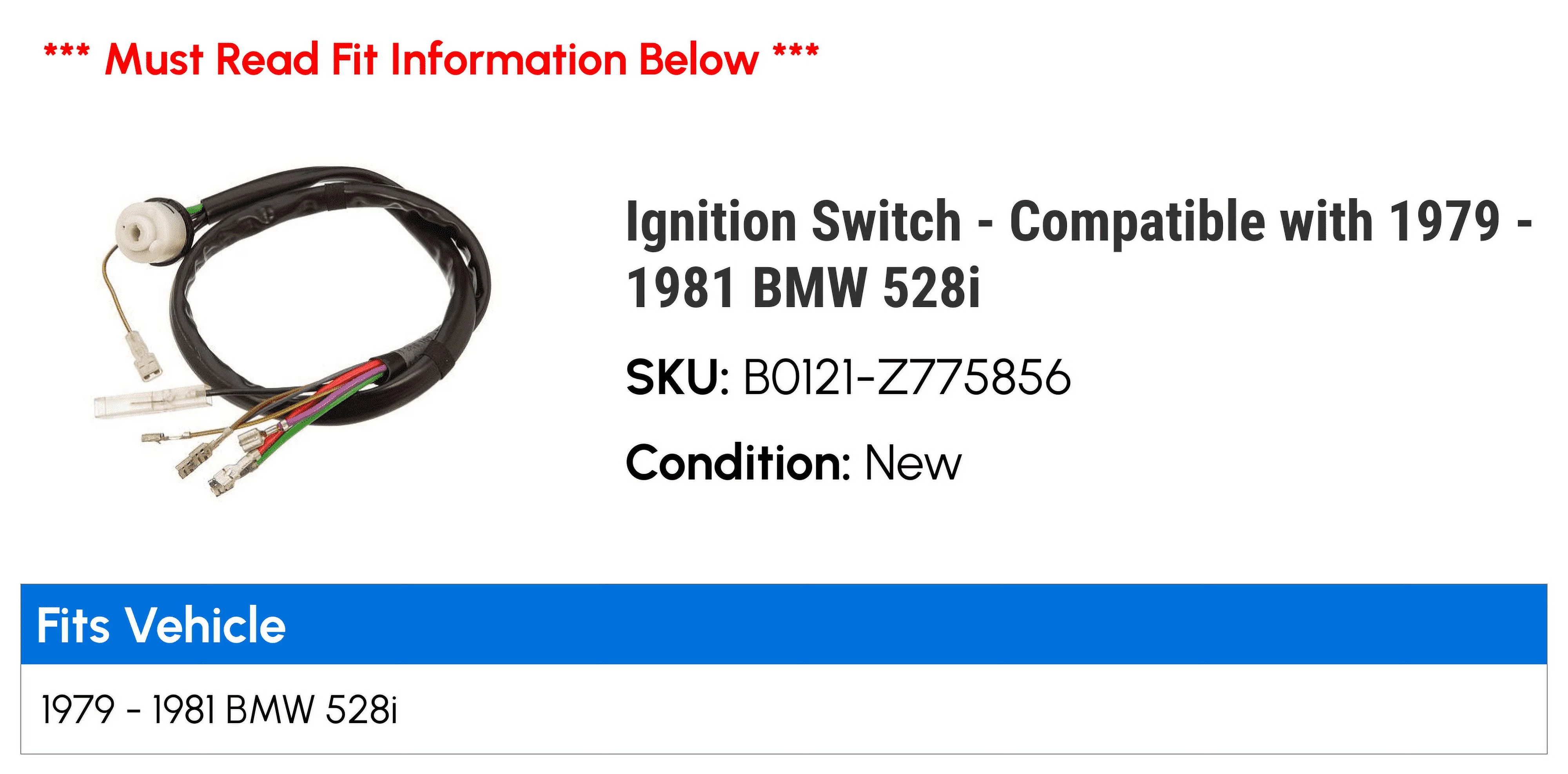 Ignition Switch - Compatible with 1979 - 1981 BMW 528i 1980