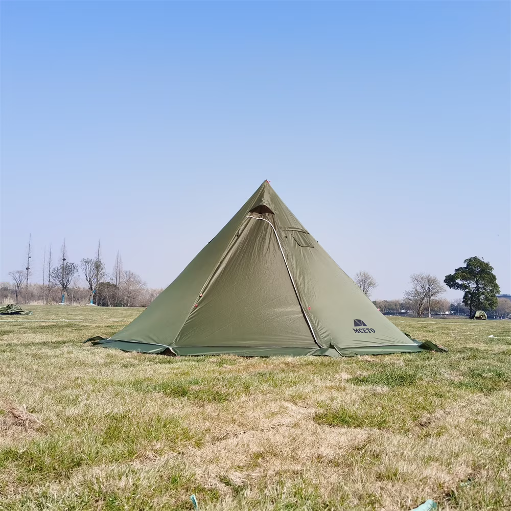 4 6 People Tipi Hot Tent for Camping Backpacking, with Stove Jack