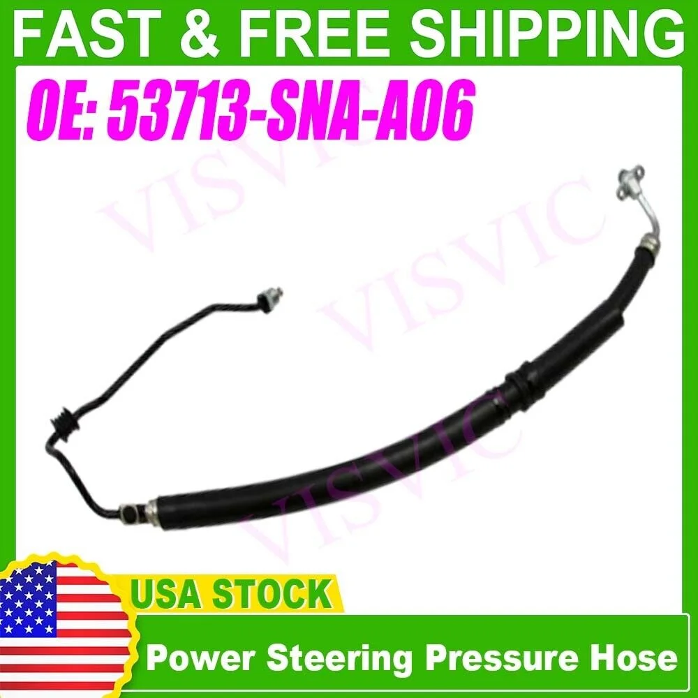 53713-SNA-A06 New High Pressure Power Steering Hose For Honda Civic DX EX LX