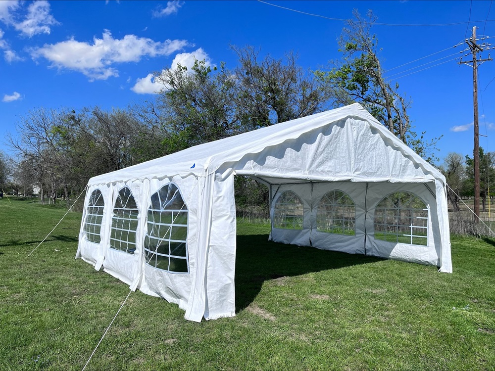 Delta Canopy 20'x20' Budget PE Party Tent Canopy Shelter with Waterproof Top - B Model