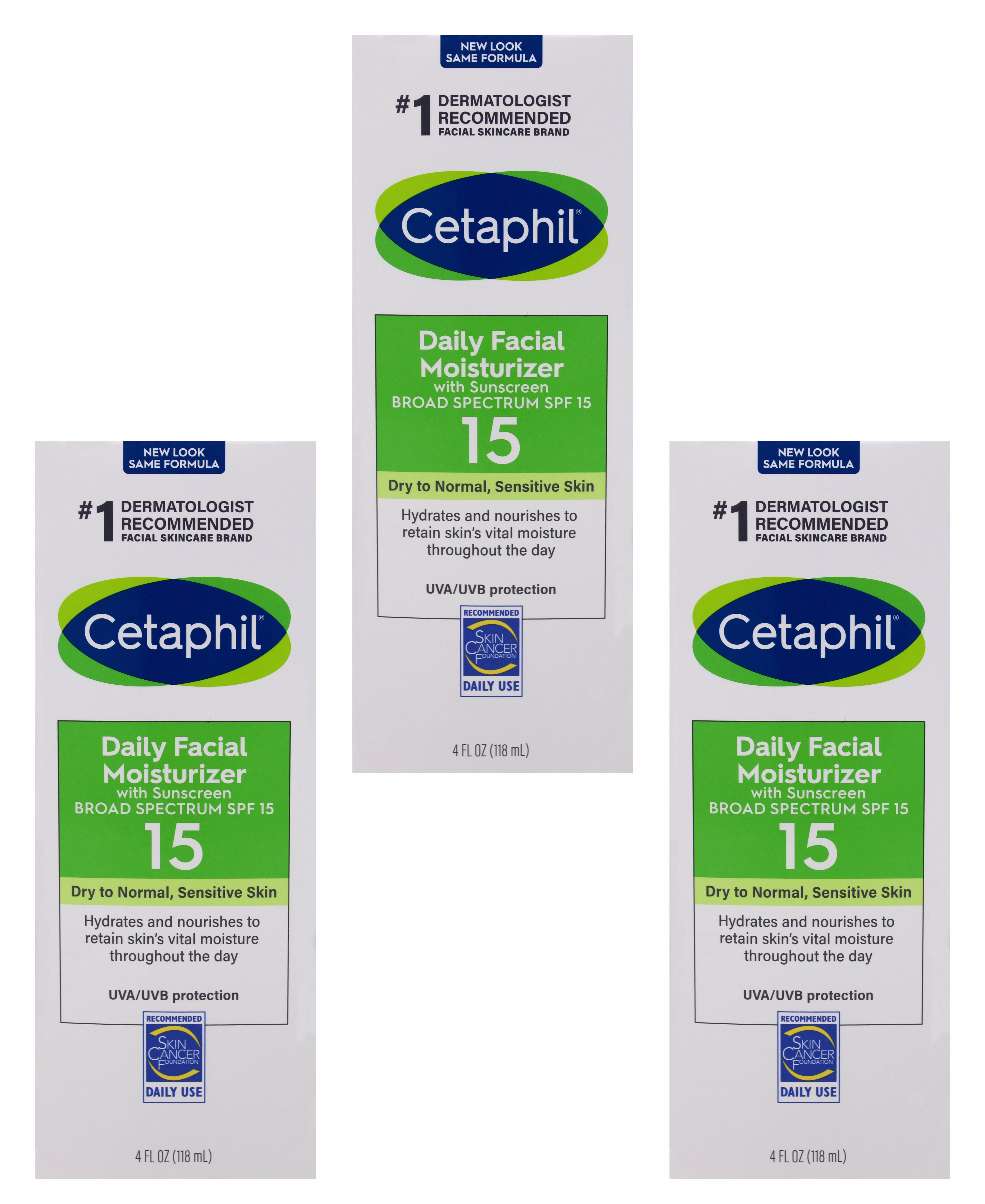 Cetaphil Daily Facial Moisturizer SPF 15 4 oz (Pack of 3)