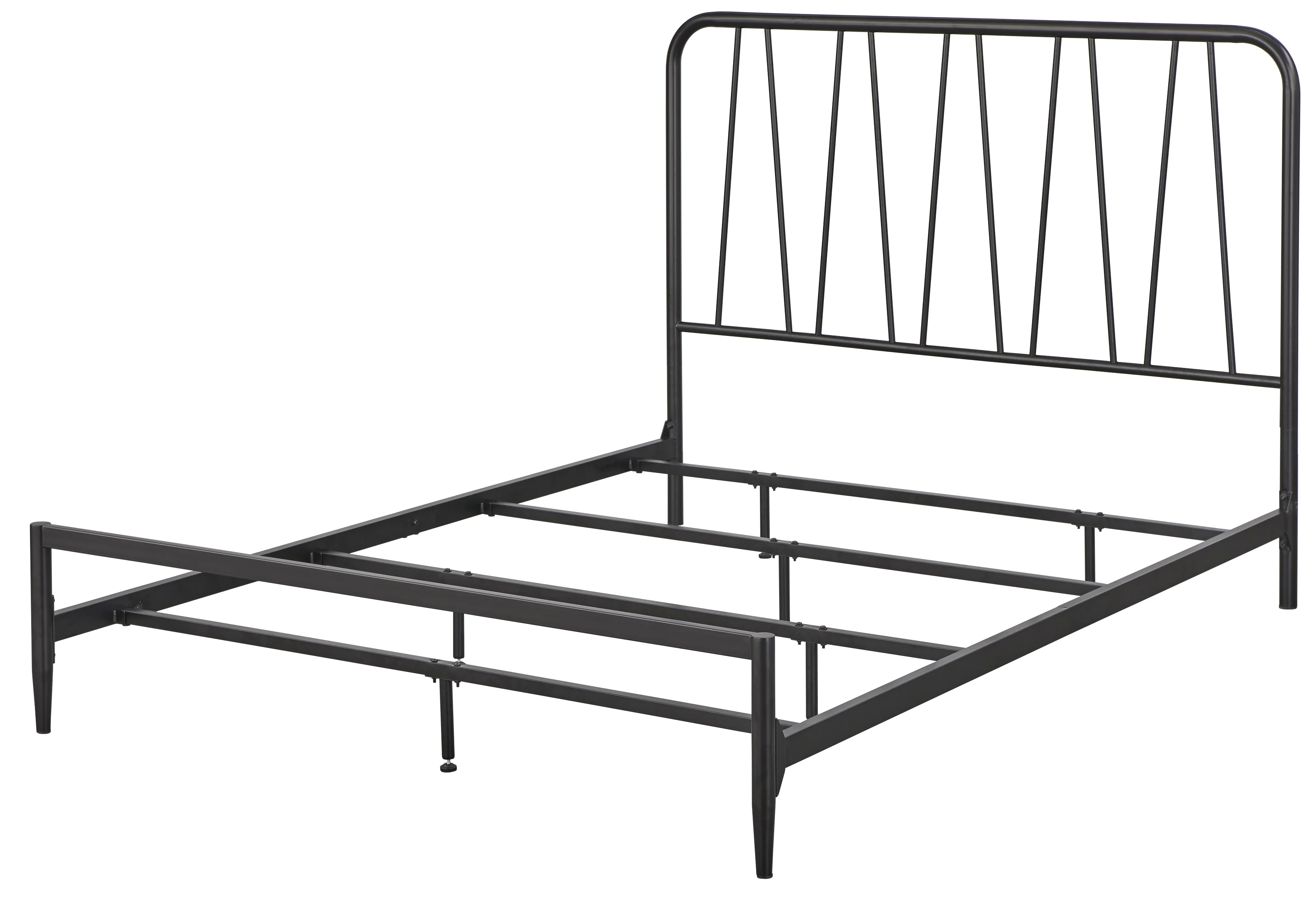TMS Germaine Contemporay Metal Queen Bed, Black
