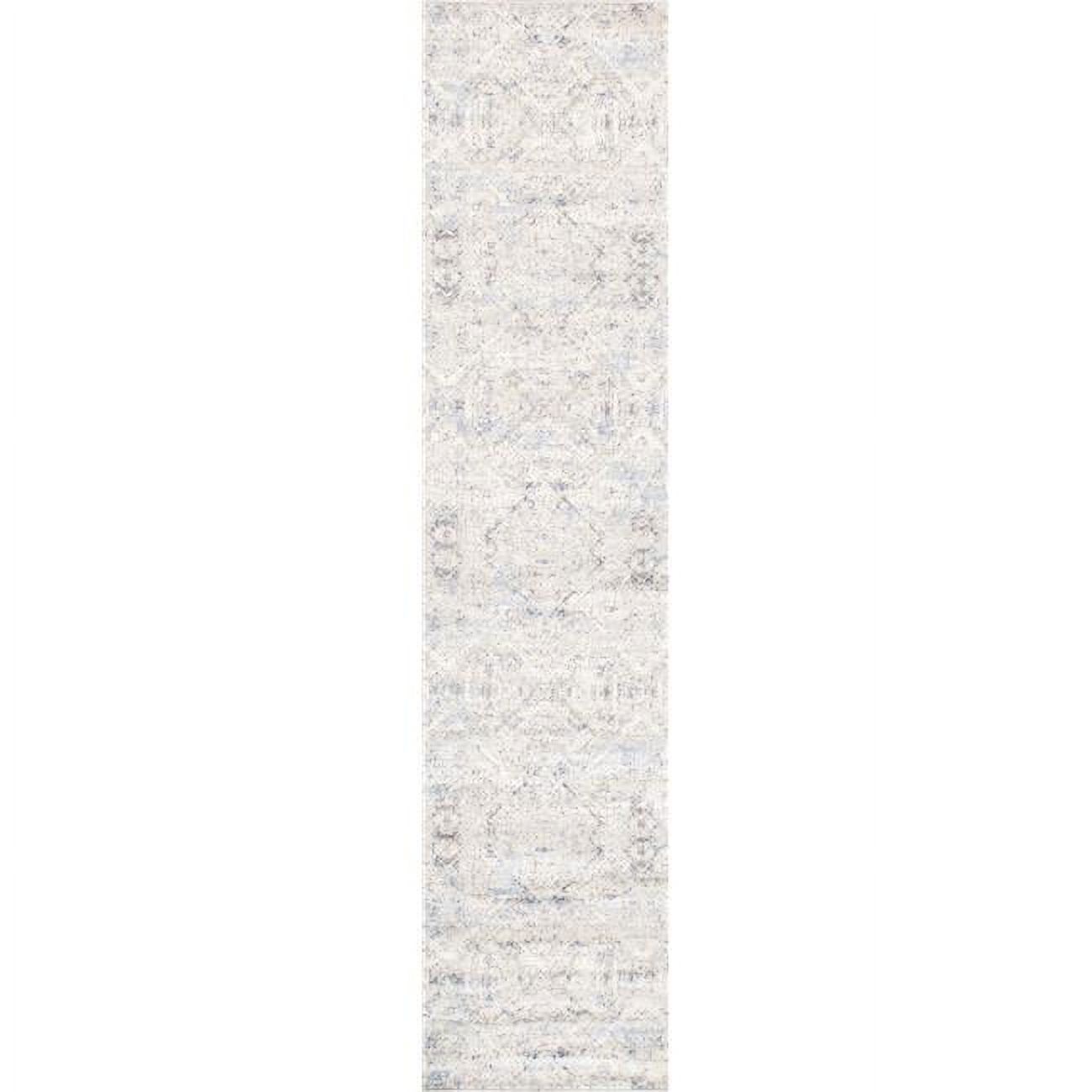 Pasargad Home PD-189B 2.04x10 2 ft. 4 in. x 10 ft. Efes Design Power Loom Runner Rug, Light Grey