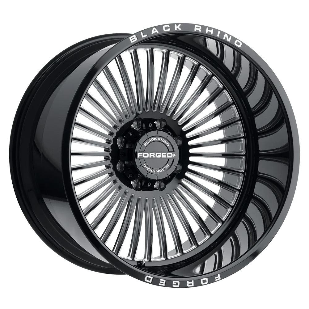 Black Rhino Cast Aluminum Rim BRHRS 24X14 8X170 G-BLK-MILL -76MM, 2414HRS-68170B25